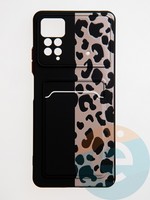 Накладка силиконовая Summer с кардхолдером для Poco X4 Pro черная