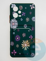 Накладка силиконовая Summer с кардхолдером для Poco X5 зеленая