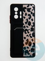 Накладка силиконовая Summer с кардхолдером для Xiaomi Mi 11T черная