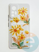Накладка силиконовая Summer с кардхолдером для Xiaomi Mi 12 Lite бежевая