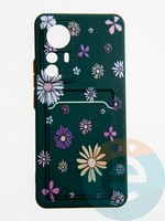 Накладка силиконовая Summer с кардхолдером для Xiaomi Mi 12T Pro зеленая