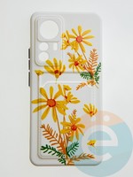 Накладка силиконовая Summer с кардхолдером для Xiaomi Mi 12T бежевая