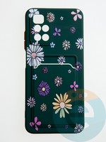 Накладка силиконовая Summer с кардхолдером для Xiaomi Redmi 10 зеленая