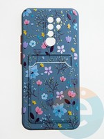 Накладка силиконовая Summer с кардхолдером для Xiaomi Redmi 9 синяя