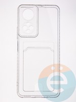 Накладка силиконовая с кардхолдером для Huawei Honor X7 прозрачная