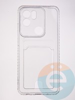 Накладка силиконовая с кардхолдером для Xiaomi Redmi A2 Plus 2023 прозрачная