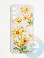 Накладка силиконовая Summer с кардхолдером для Samsung Galaxy A24 бежевая