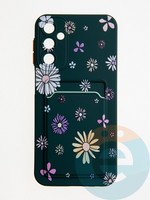 Накладка силиконовая Summer с кардхолдером для Samsung Galaxy A24 зеленая