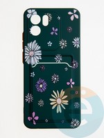 Накладка силиконовая Summer с кардхолдером для Xiaomi Redmi A1/A2 зеленая