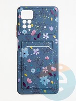 Накладка силиконовая Summer с кардхолдером для Xiaomi Redmi Note 12 Pro 4G синяя