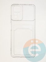 Накладка силиконовая с кардхолдером для Xiaomi Redmi Note 12S прозрачная