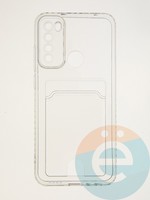 Накладка силиконовая с кардхолдером для Xiaomi Redmi Note 8T прозрачная