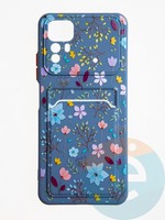 Накладка силиконовая Summer с кардхолдером для Xiaomi Redmi Note 12S синяя