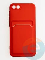 Накладка силиконовая Winter с кардхолдером для Huawei Y5 2018/Honor 7A красная