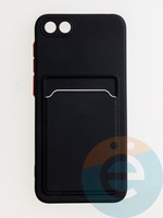 Накладка силиконовая Winter с кардхолдером для Huawei Y5 2018/Honor 7A черная