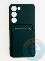 Накладка силиконовая Winter с кардхолдером для Samsung Galaxy S23 зеленая