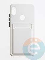 Накладка силиконовая Winter с кардхолдером для Huawei Y6 2019/Honor 8A белая