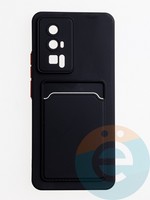 Накладка силиконовая Winter с кардхолдером для Poco F5 Pro черная