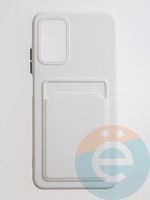 Накладка силиконовая Winter с кардхолдером для Poco M3 белая