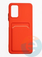 Накладка силиконовая Winter с кардхолдером для Poco M3 красная