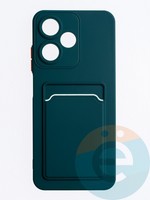 Накладка силиконовая Winter с кардхолдером для Infinix Hot 30 Play зеленая