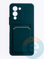 Накладка силиконовая Winter с кардхолдером для Infinix Note 12 G96 зеленая