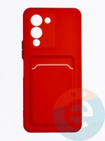 Накладка силиконовая Winter с кардхолдером для Infinix Note 12 G96 красная