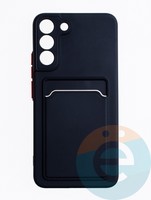 Накладка силиконовая Winter с кардхолдером для Samsung Galaxy S22 Plus черная