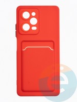 Накладка силиконовая Winter с кардхолдером для Poco X5 Pro/Redmi Note 12 Pro 5G красная