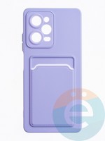 Накладка силиконовая Winter с кардхолдером для Poco X5 Pro/Redmi Note 12 Pro 5G сиреневая