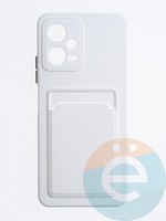Накладка силиконовая Winter с кардхолдером для Poco X5/Redmi Note 12 5G белая