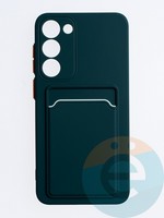 Накладка силиконовая Winter с кардхолдером для Samsung Galaxy S23 Plus зеленая