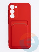 Накладка силиконовая Winter с кардхолдером для Samsung Galaxy S23 Plus красная