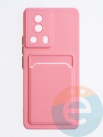 Накладка силиконовая Winter с кардхолдером для Xiaomi Mi 13 Lite розовая