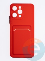 Накладка силиконовая Winter с кардхолдером для Xiaomi Redmi 12 красная