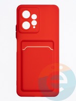 Накладка силиконовая Winter с кардхолдером для Xiaomi Redmi Note 12 4G 2023 красная