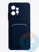 Накладка силиконовая Winter с кардхолдером для Xiaomi Redmi Note 12 4G 2023 синяя