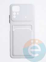 Накладка силиконовая Winter с кардхолдером для Xiaomi Redmi Note 12S белая