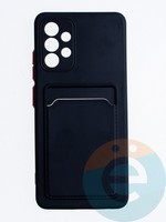 Накладка силиконовая Winter с кардхолдером для Samsung Galaxy A32 4G черная