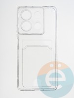 Накладка силиконовая с кардхолдером для Xiaomi Redmi Note 13 5G прозрачная
