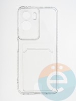 Накладка силиконовая с кардхолдером для Huawei Honor 90 Lite прозрачная