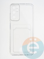 Накладка силиконовая с кардхолдером для Samsung Galaxy A05S прозрачная