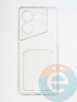 Накладка силиконовая с кардхолдером для Tecno Pova 5 Pro прозрачная