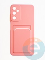 Накладка силиконовая Winter с кардхолдером для Samsung Galaxy A05S розовая