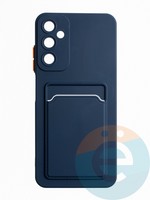 Накладка силиконовая Winter с кардхолдером для Samsung Galaxy A05S синяя