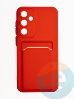 Накладка силиконовая Winter с кардхолдером для Samsung Galaxy S23FE красная