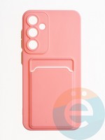 Накладка силиконовая Winter с кардхолдером для Samsung Galaxy S23FE розовая