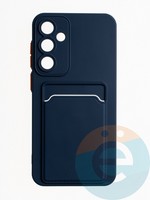 Накладка силиконовая Winter с кардхолдером для Samsung Galaxy S23FE синяя