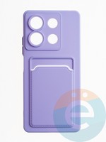 Накладка силиконовая Winter с кардхолдером для Xiaomi Redmi Note 13 сиреневая