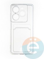 Накладка силиконовая с кардхолдером для Samsung Galaxy S24 Plus прозрачная